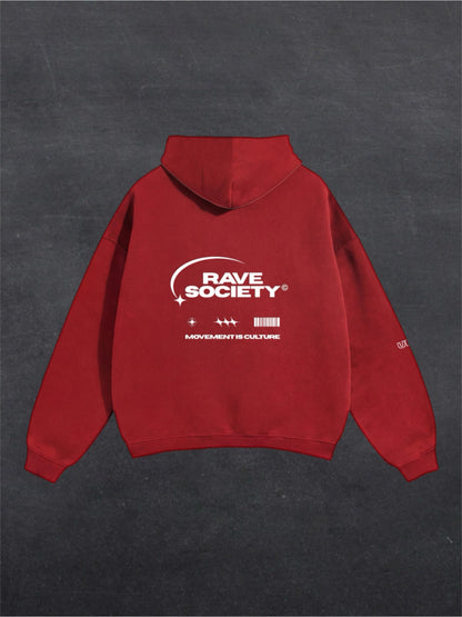 RAVE SOCIETY UNISEX HOODIE - BACK PRINT (multiple colours)