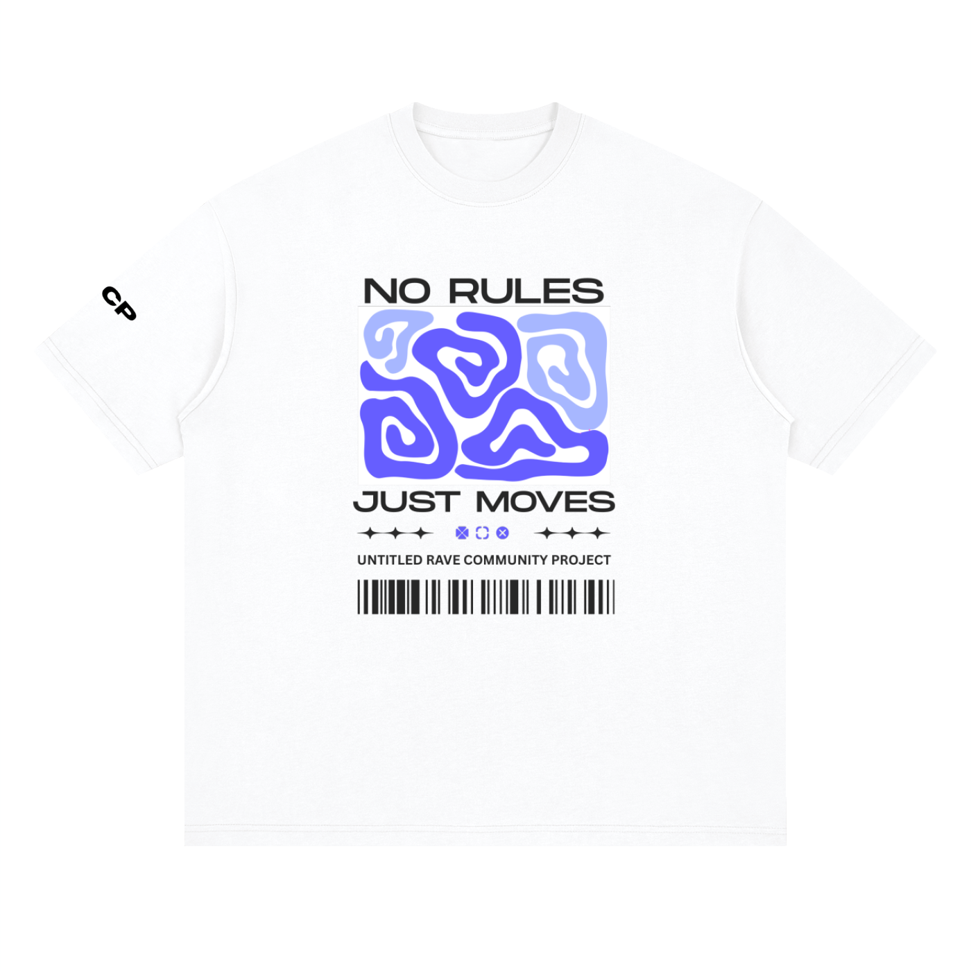 NO RULES UNISEX TEE - FRONT PRINT (white)