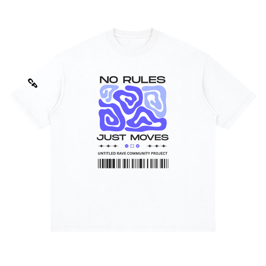 NO RULES UNISEX TEE - FRONT PRINT (white)
