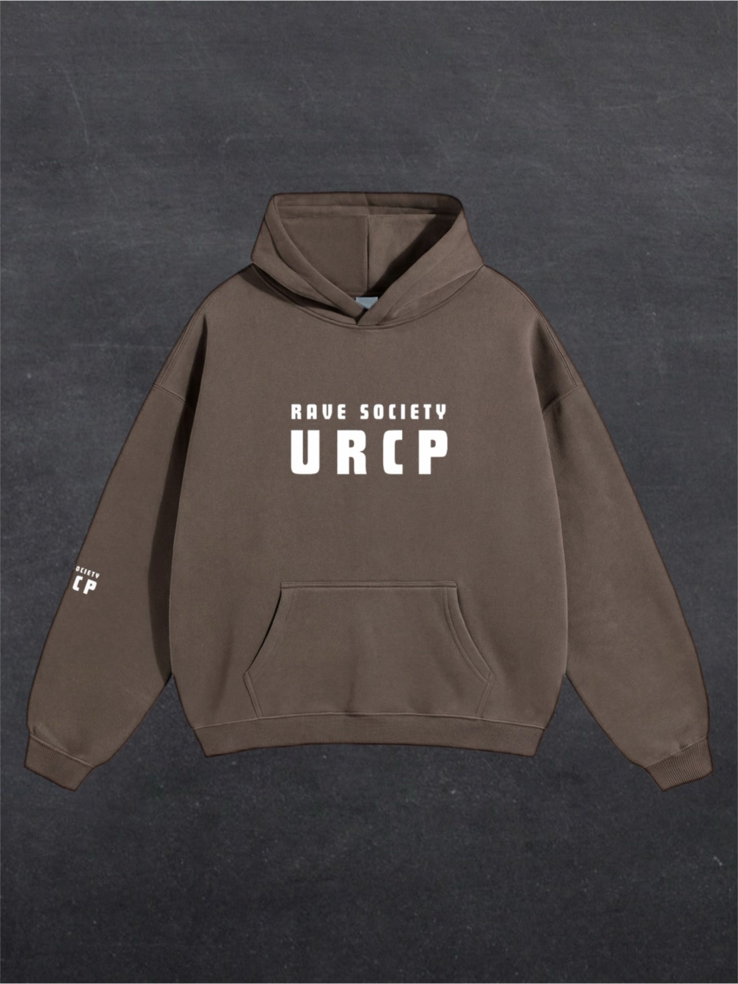 RAVE SOCIETY URCP UNISEX HOODIE - FRONT PRINT (multiple colours)
