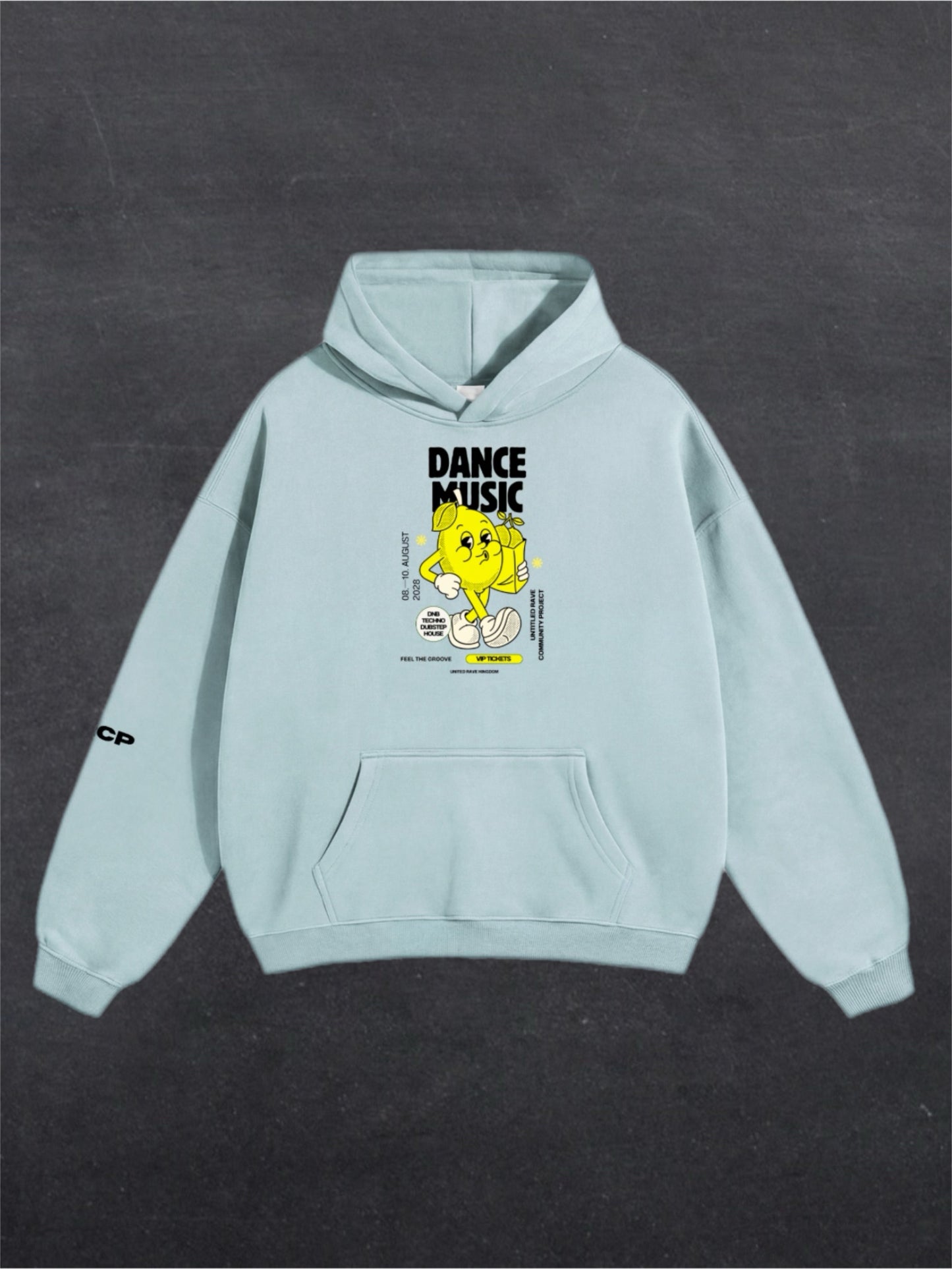 DANCE MUSIC UNISEX HOODIE - FRONT PRINT (multiple colours)