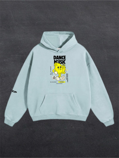 DANCE MUSIC UNISEX HOODIE - FRONT PRINT (multiple colours)