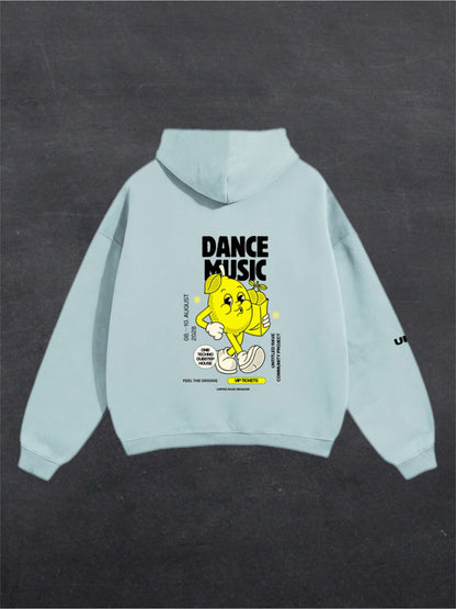 DANCE MUSIC UNISEX HOODIE - BACK PRINT (multiple colours)