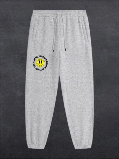 URCP SMILEY UNISEX FLEECE JOGGERS (multiple colours)