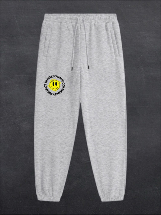 URCP SMILEY UNISEX FLEECE JOGGERS (multiple colours)