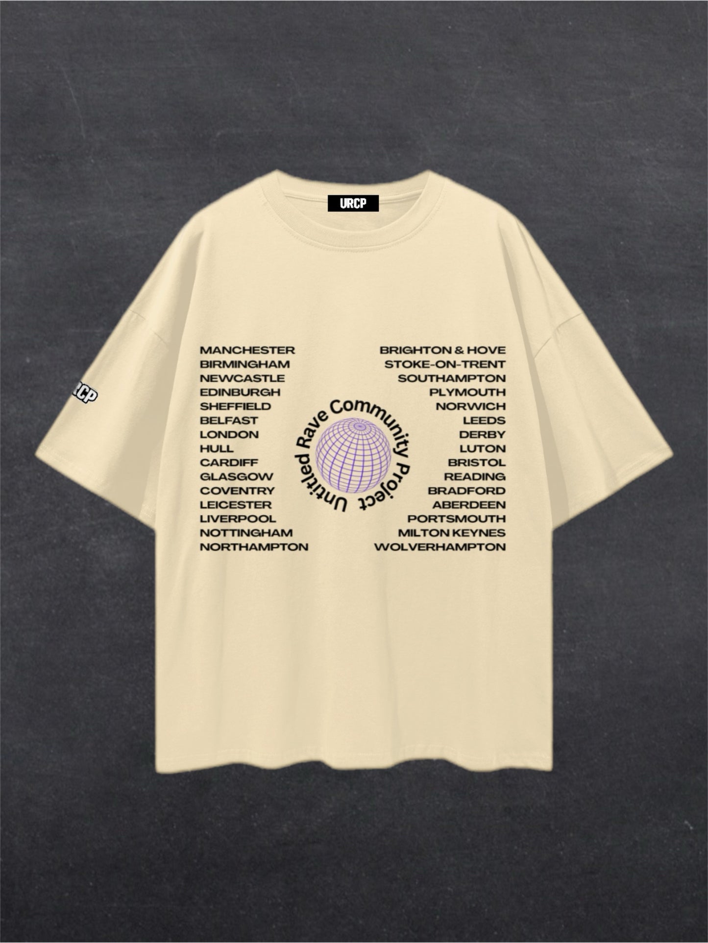 UNITED RAVE KINGDOM UNISEX TEE - FRONT PRINT (multiple colours)