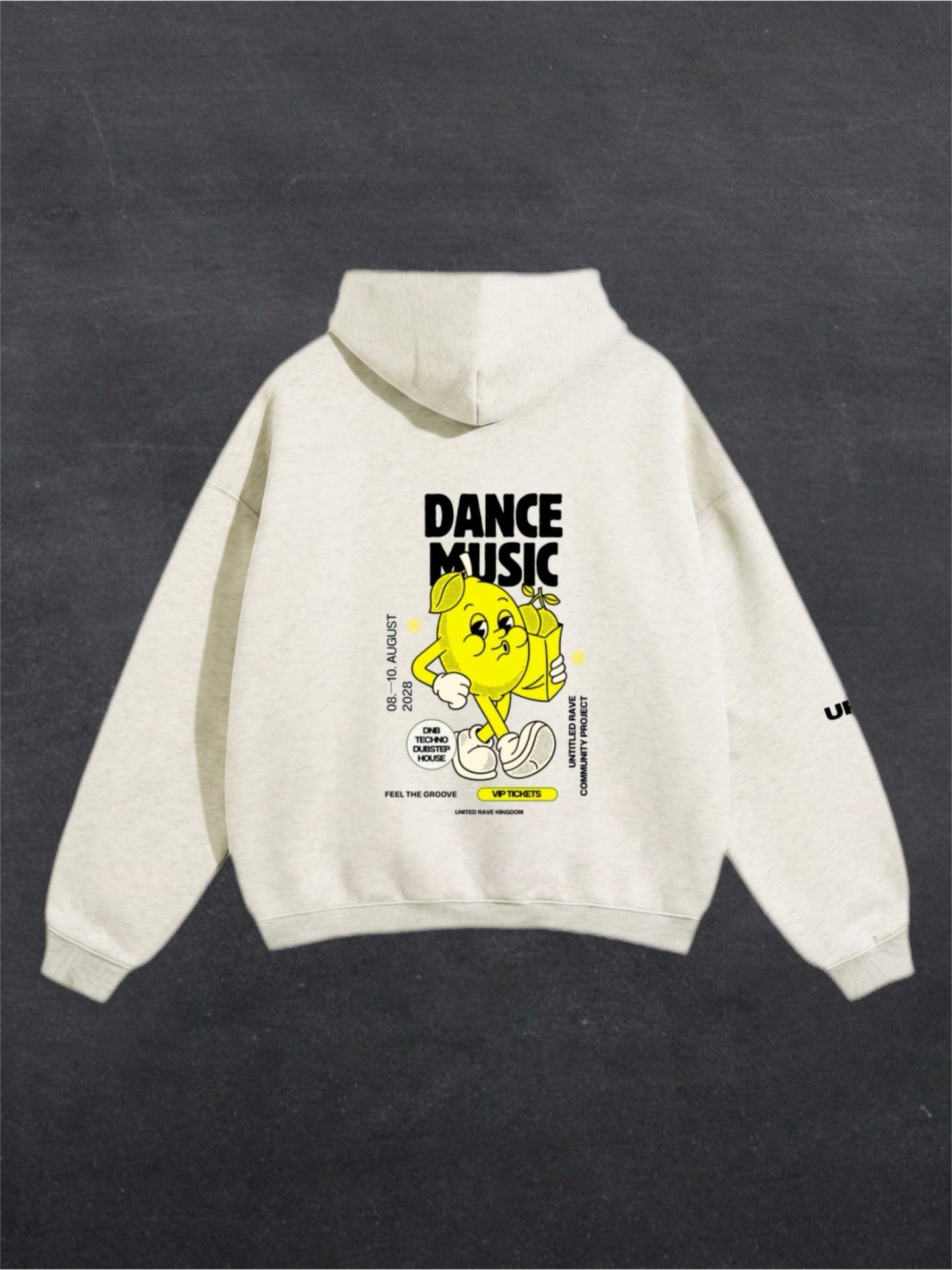 DANCE MUSIC UNISEX HOODIE - BACK PRINT (multiple colours)