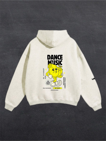 DANCE MUSIC UNISEX HOODIE - BACK PRINT (multiple colours)