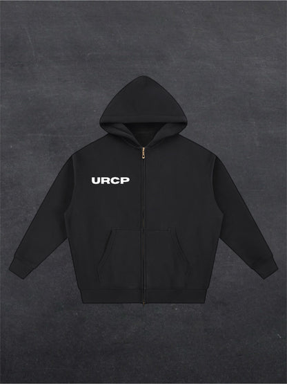 SMOKING AREA UNISEX ZIP UP HOODIE - BACK PRINT (multiple colours)