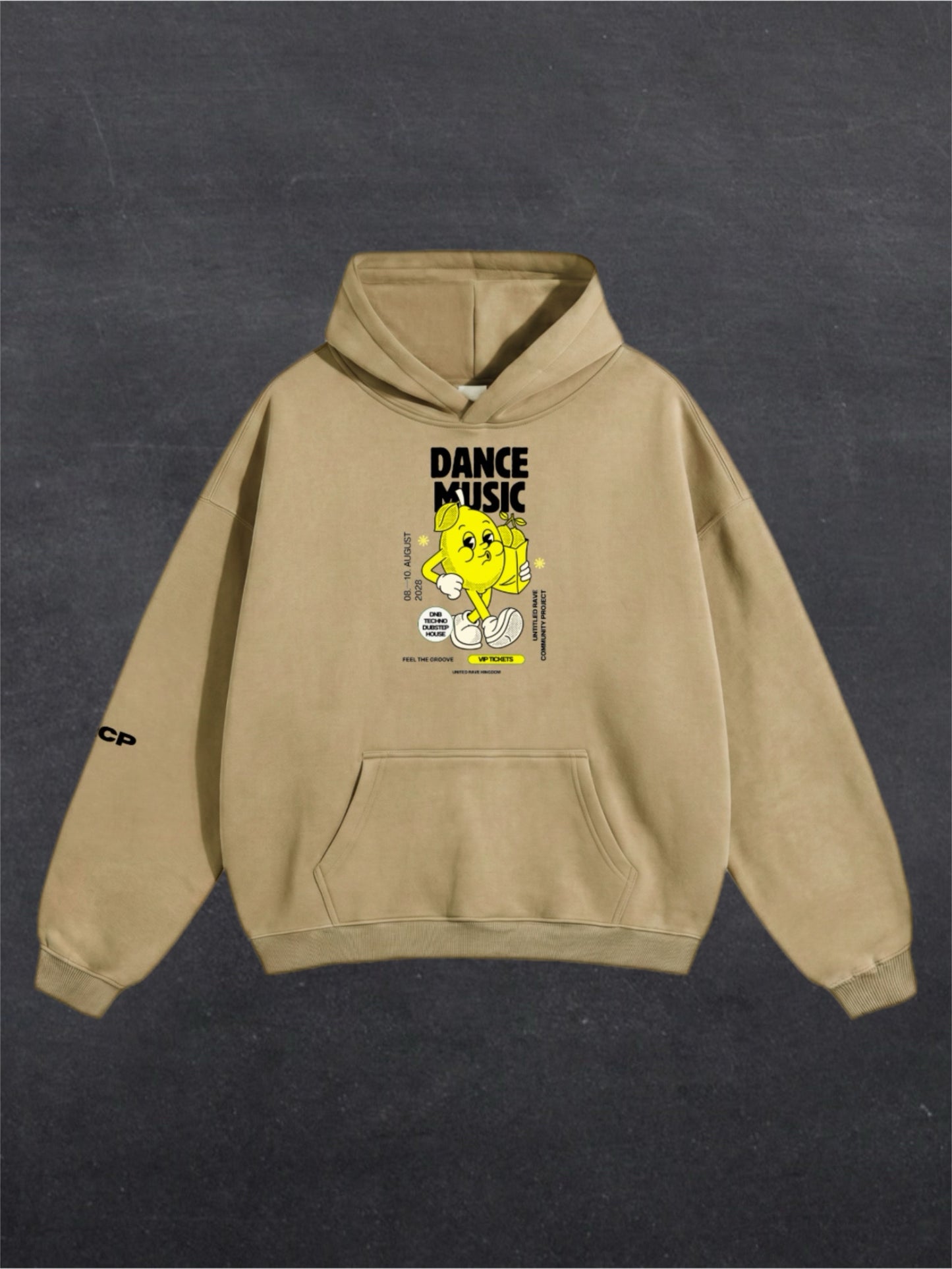 DANCE MUSIC UNISEX HOODIE - FRONT PRINT (multiple colours)