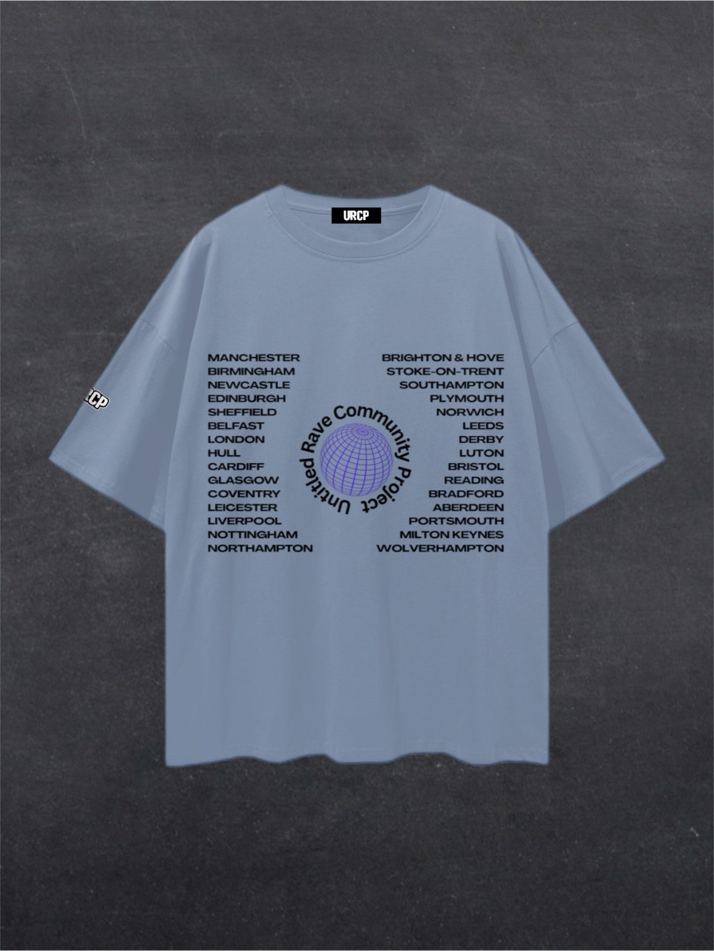 UNITED RAVE KINGDOM UNISEX TEE - FRONT PRINT (multiple colours)
