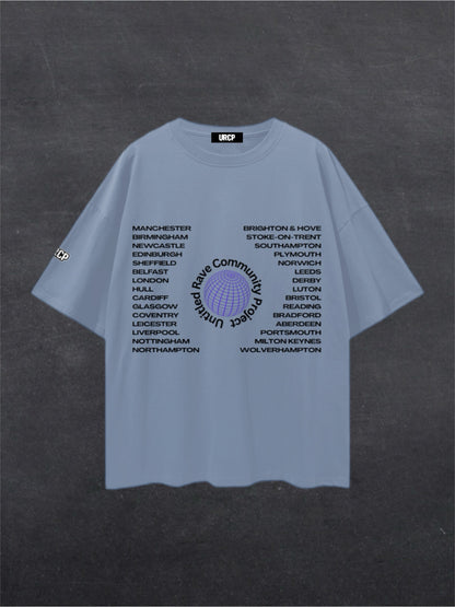 UNITED RAVE KINGDOM UNISEX TEE - FRONT PRINT (multiple colours)