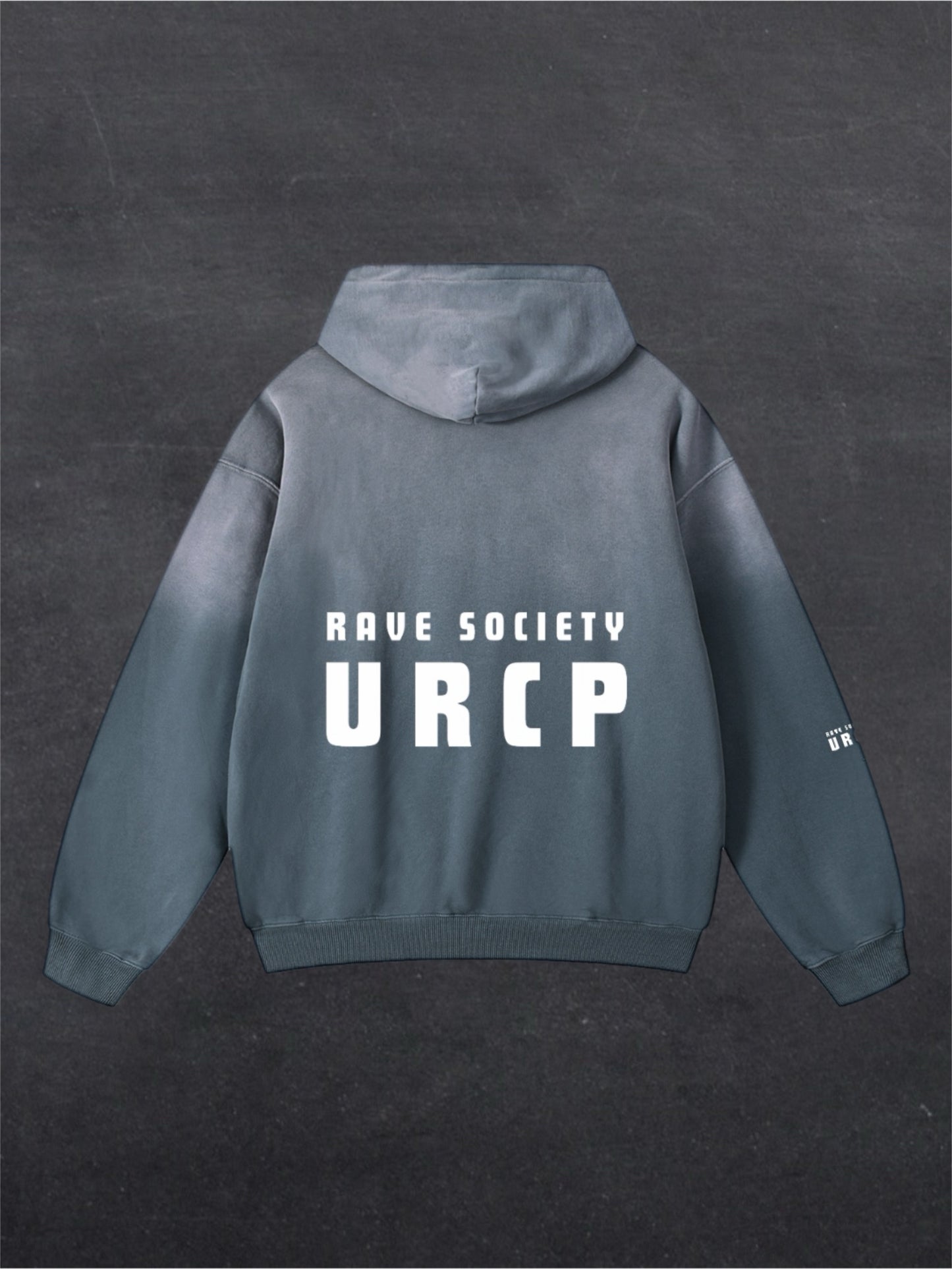 URCP Rave Society Unisex Fade Hoodie - BACK PRINT (multiple colours)