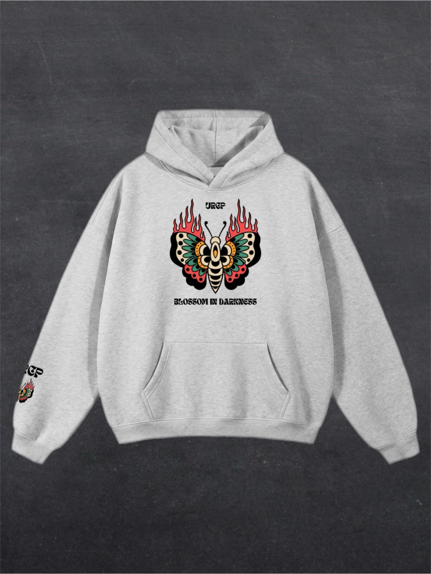 BLOSSOM IN DARKNESS UNISEX HOODIE - FRONT PRINT (multiple colours)