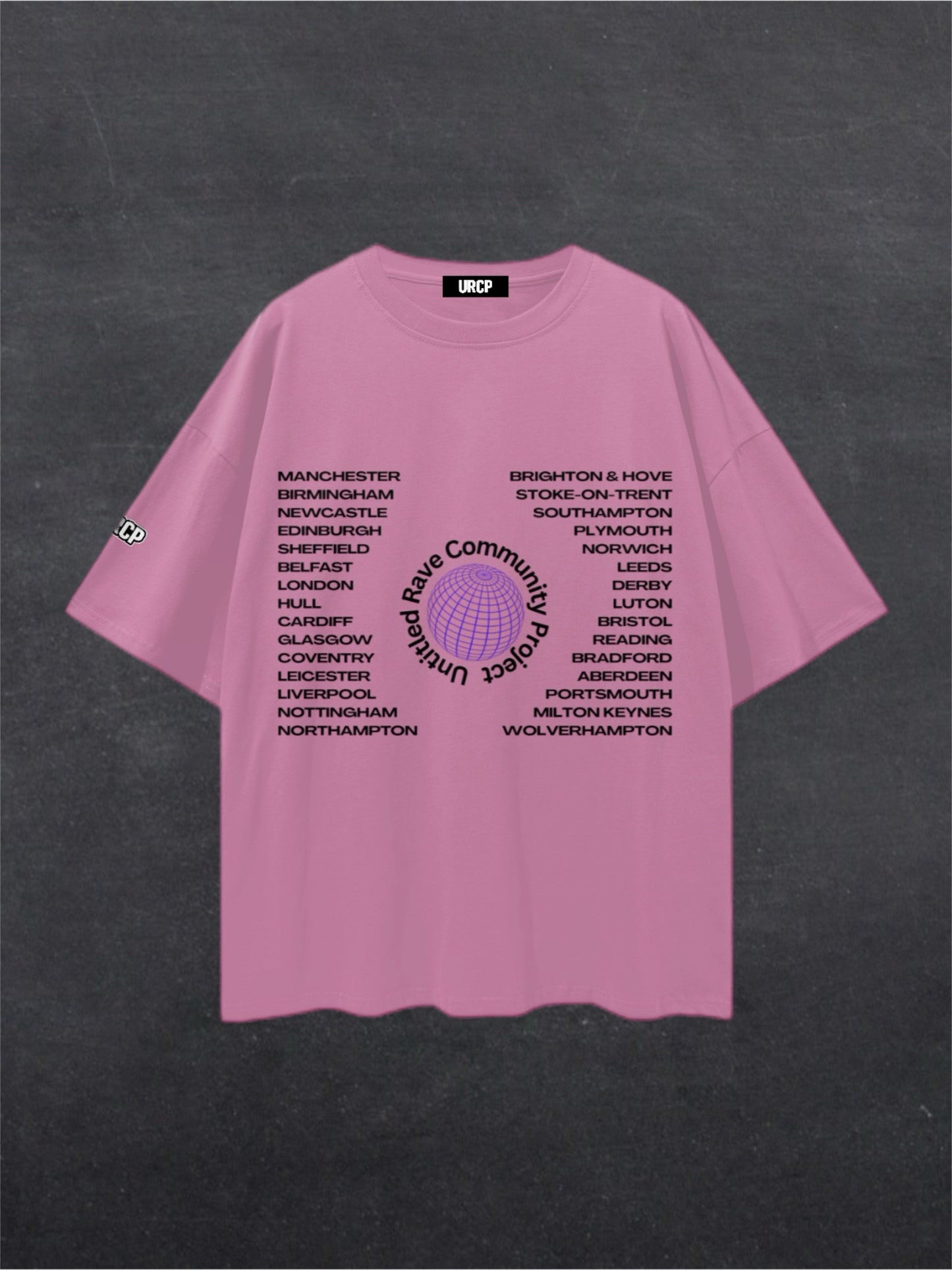 UNITED RAVE KINGDOM UNISEX TEE - FRONT PRINT (multiple colours)