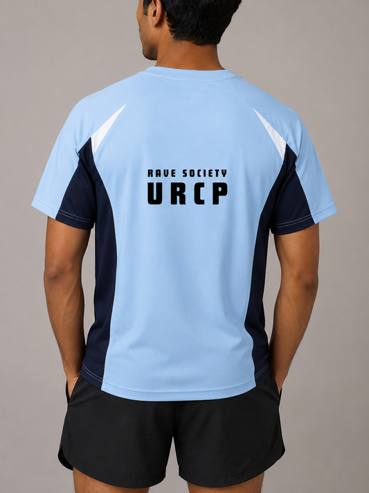 URCP RAVE SOCIETY UNISEX COLOUR BLOCK TOP (back design)