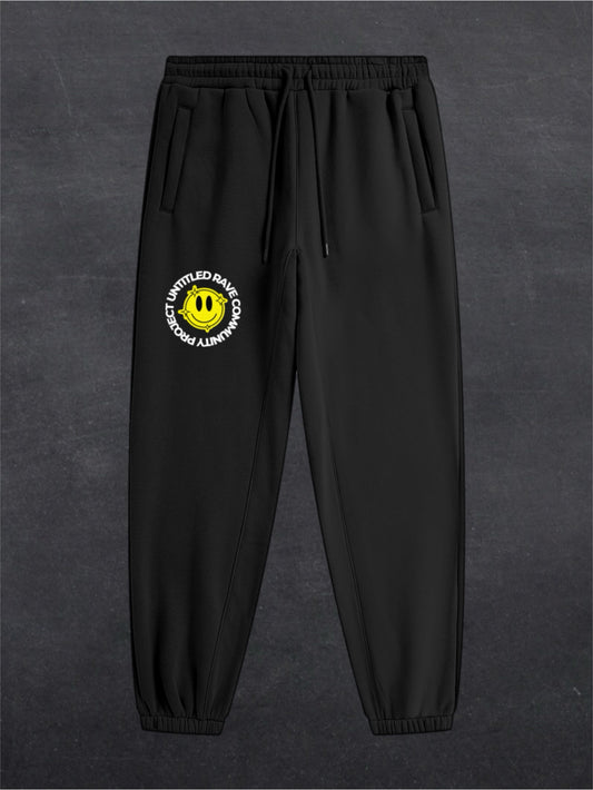 URCP SMILEY FLEECE UNISEX JOGGERS (multiple colours)