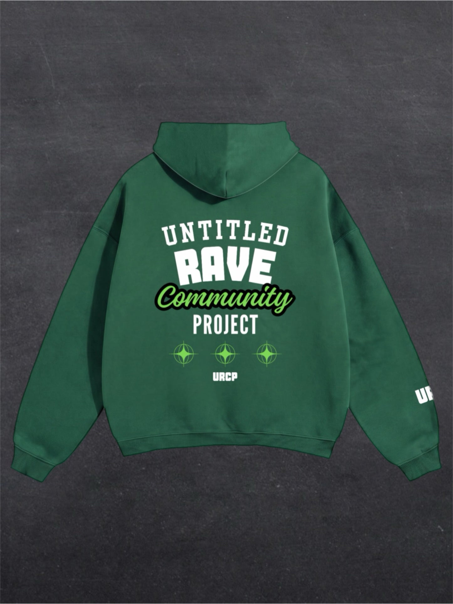 UNTITLED RAVE COMMUNITY PROJECT UNISEX HOODIE (back design)