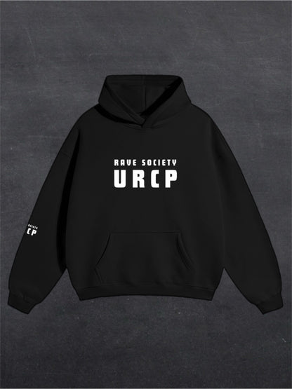 RAVE SOCIETY URCP UNISEX HOODIE - FRONT PRINT (multiple colours)