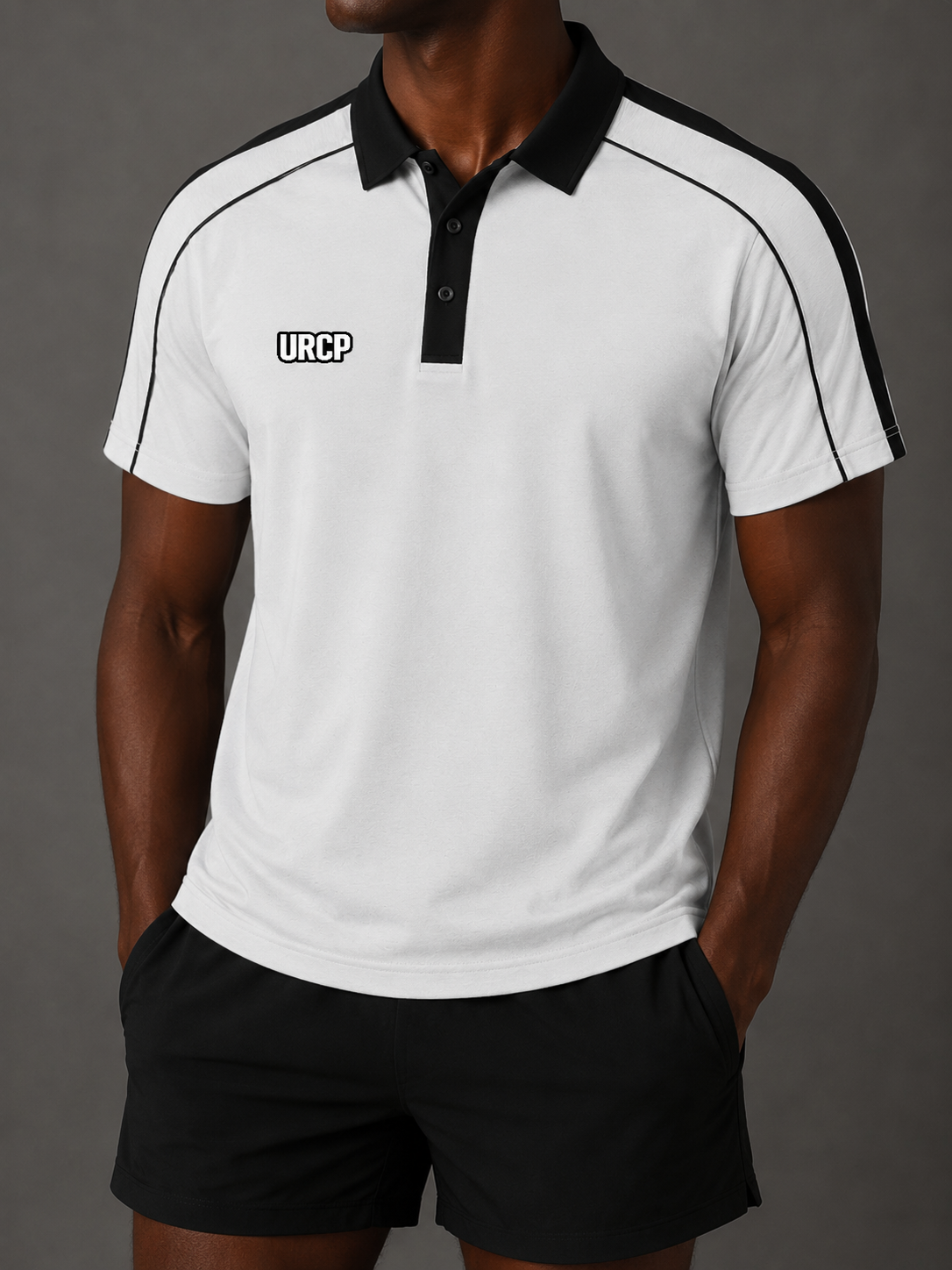 URCP UNISEX RETRO LOOK POLO (back design)