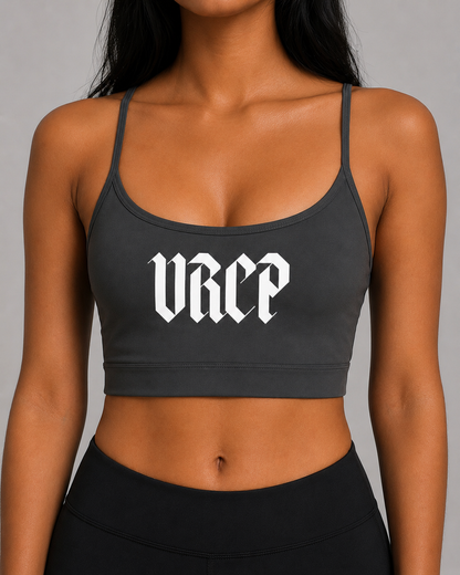 URCP GOTHIC U-NECK SPORTS BRA (black/grey)