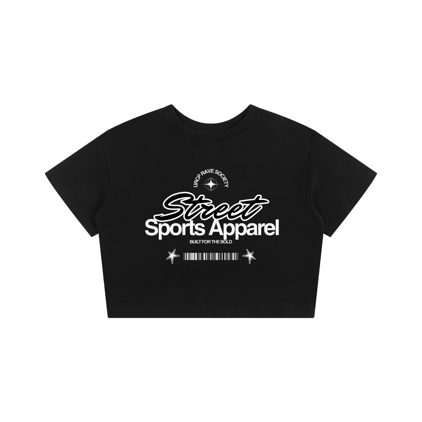 SPORTS APPAREL CROPPED TEE (front design)