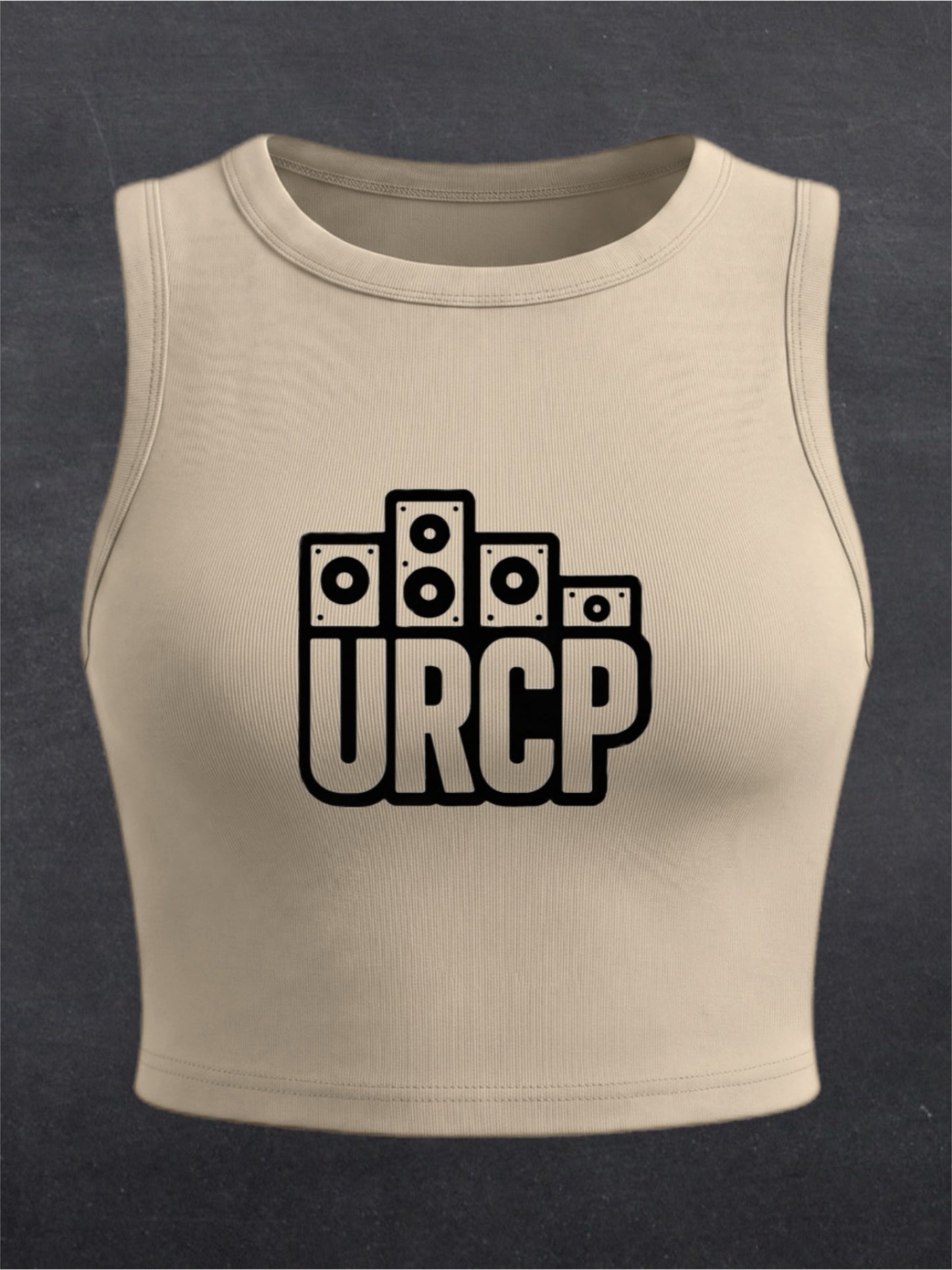 URCP OG Logo Crewneck Crop Top - FRONT PRINT (multiple colours)