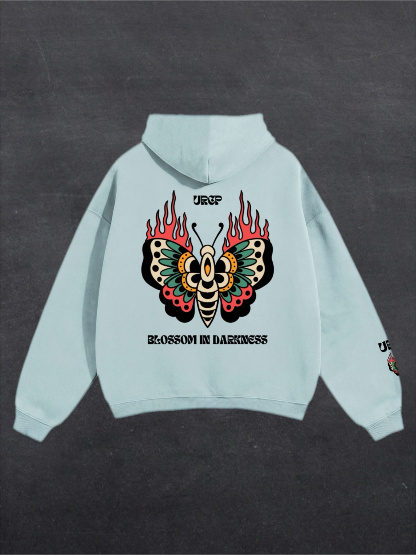 BLOSSOM IN DARKNESS UNISEX HOODIE (back design)