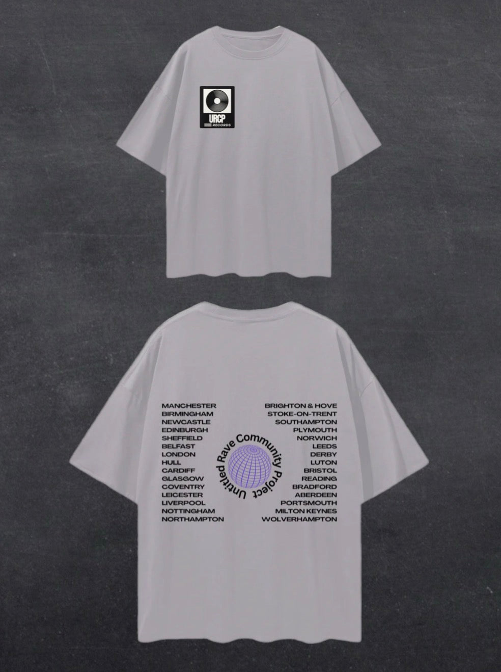UNITED RAVE KINGDOM UNISEX TEE - BACK PRINT (multiple colours)