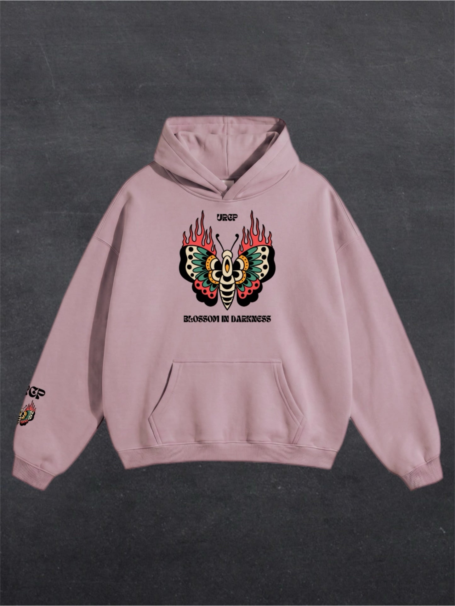 BLOSSOM IN DARKNESS UNISEX HOODIE - FRONT PRINT (multiple colours)