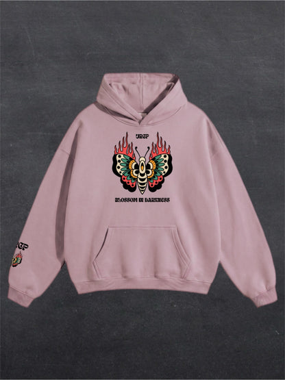 BLOSSOM IN DARKNESS UNISEX HOODIE - FRONT PRINT (multiple colours)