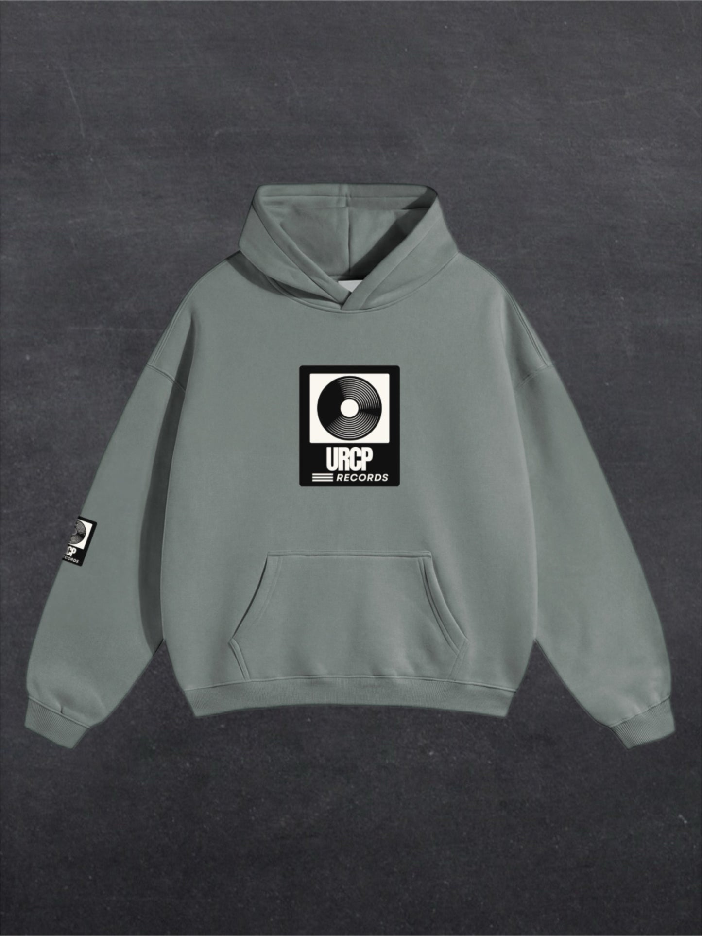 URCP RECORDS UNISEX HOODIE - FRONT PRINT (multiple colours)