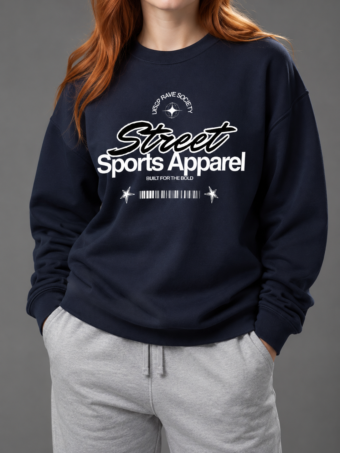 SPORTS APPAREL UNISEX SWEATSHIRT (front design)