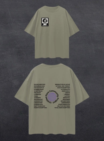 UNITED RAVE KINGDOM UNISEX TEE - BACK PRINT (multiple colours)