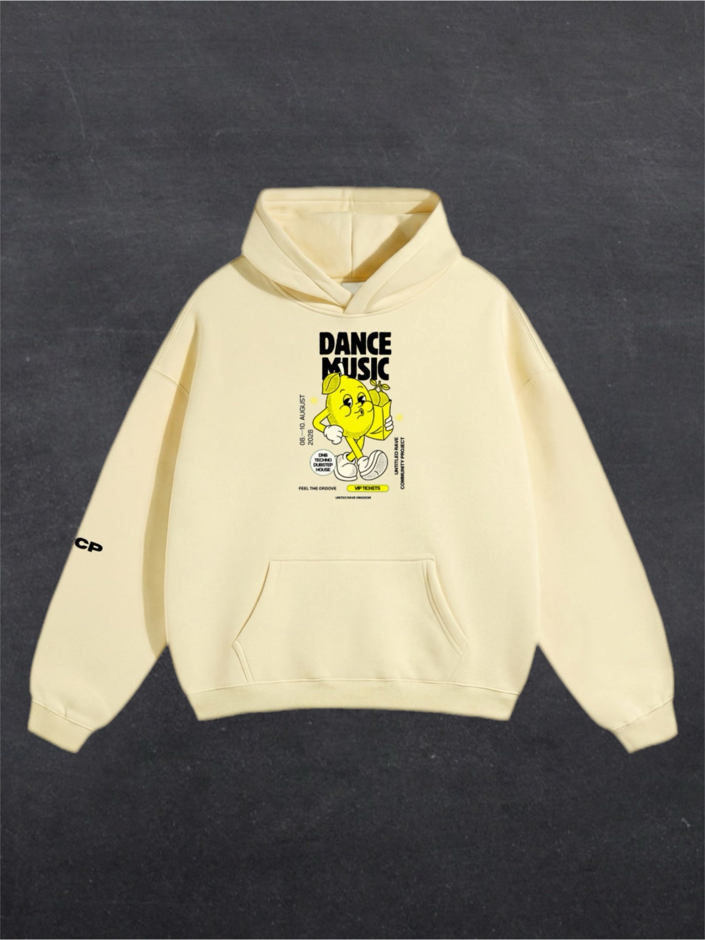 DANCE MUSIC UNISEX HOODIE - FRONT PRINT (multiple colours)
