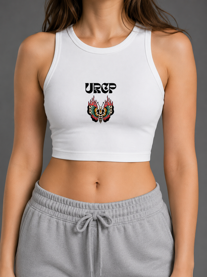 BLOSSOM IN DARKNESS CREWNECK CROP TOP (back design)