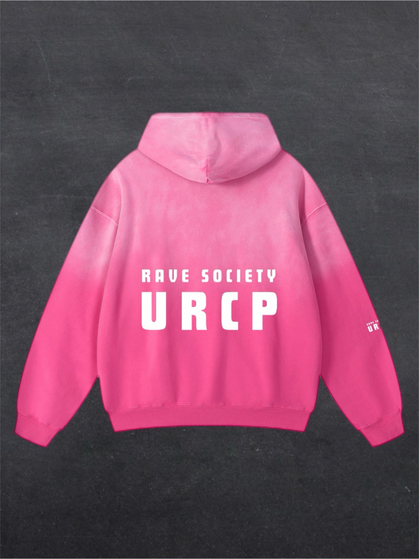 URCP Rave Society Unisex Fade Hoodie - BACK PRINT (multiple colours)