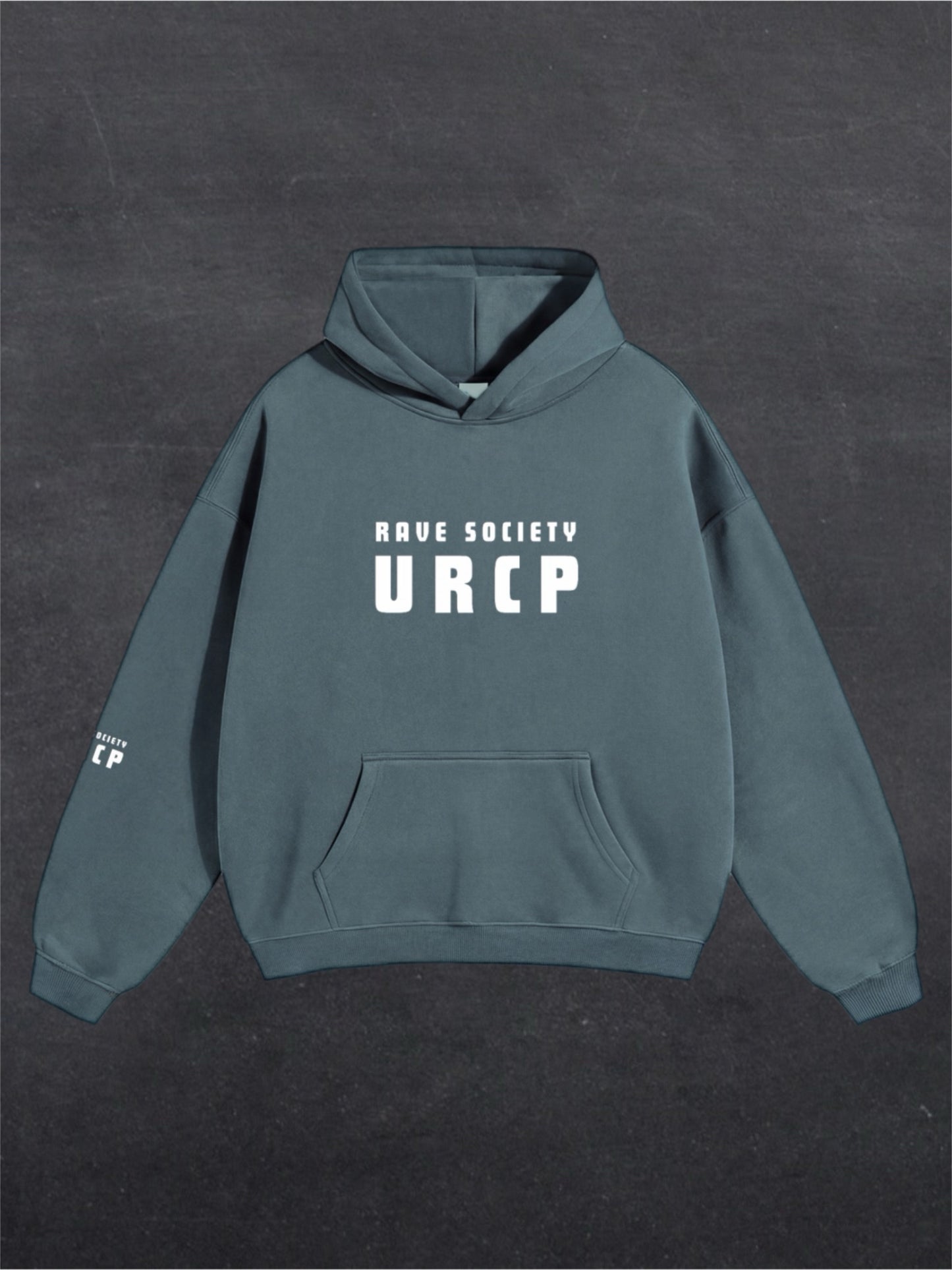 RAVE SOCIETY URCP UNISEX HOODIE - FRONT PRINT (multiple colours)