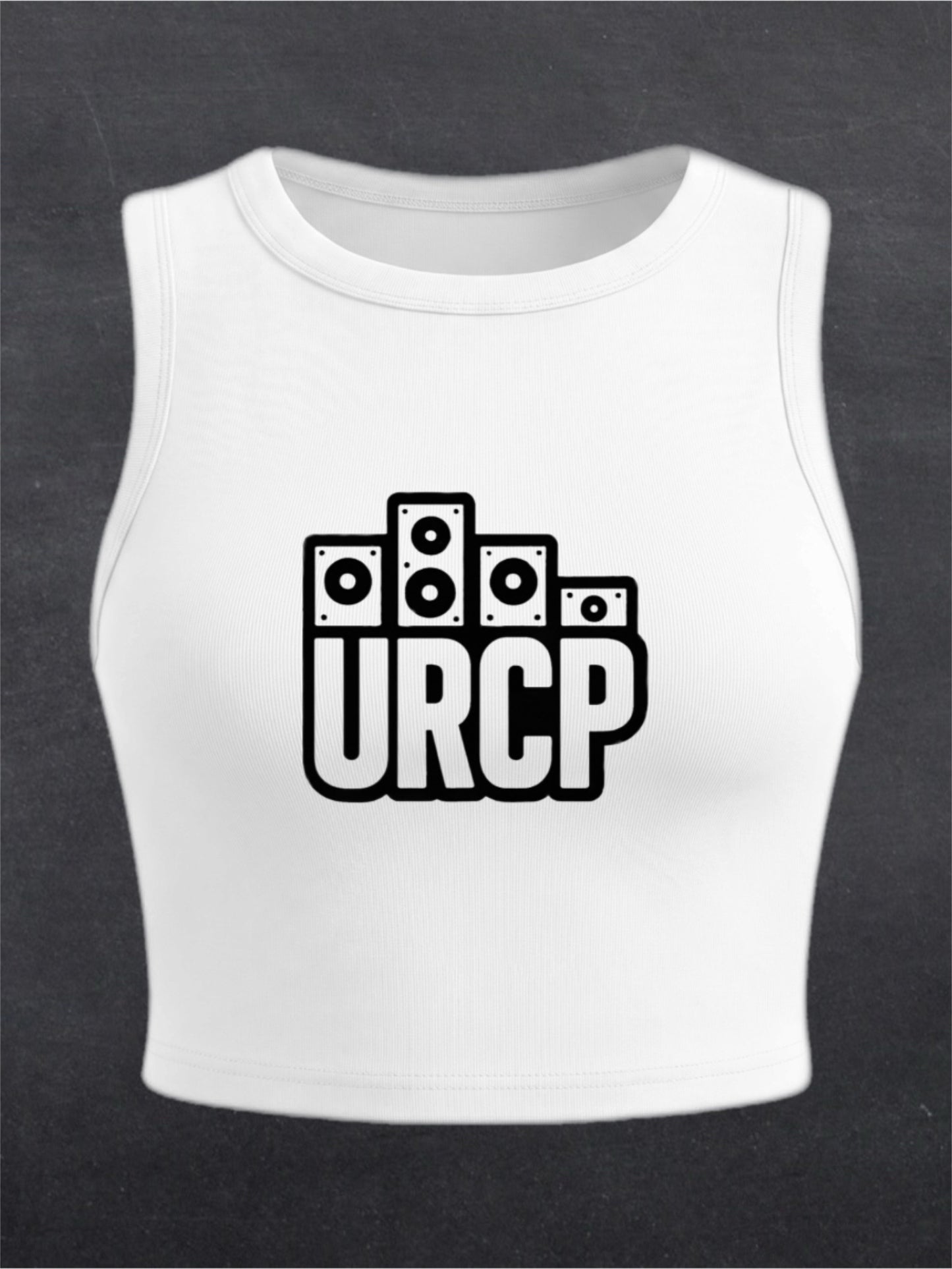 URCP OG Logo Crewneck Crop Top - FRONT PRINT (multiple colours)