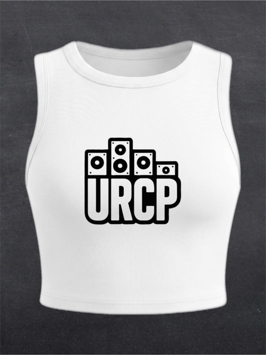 URCP OG Logo Crewneck Crop Top - FRONT PRINT (multiple colours)