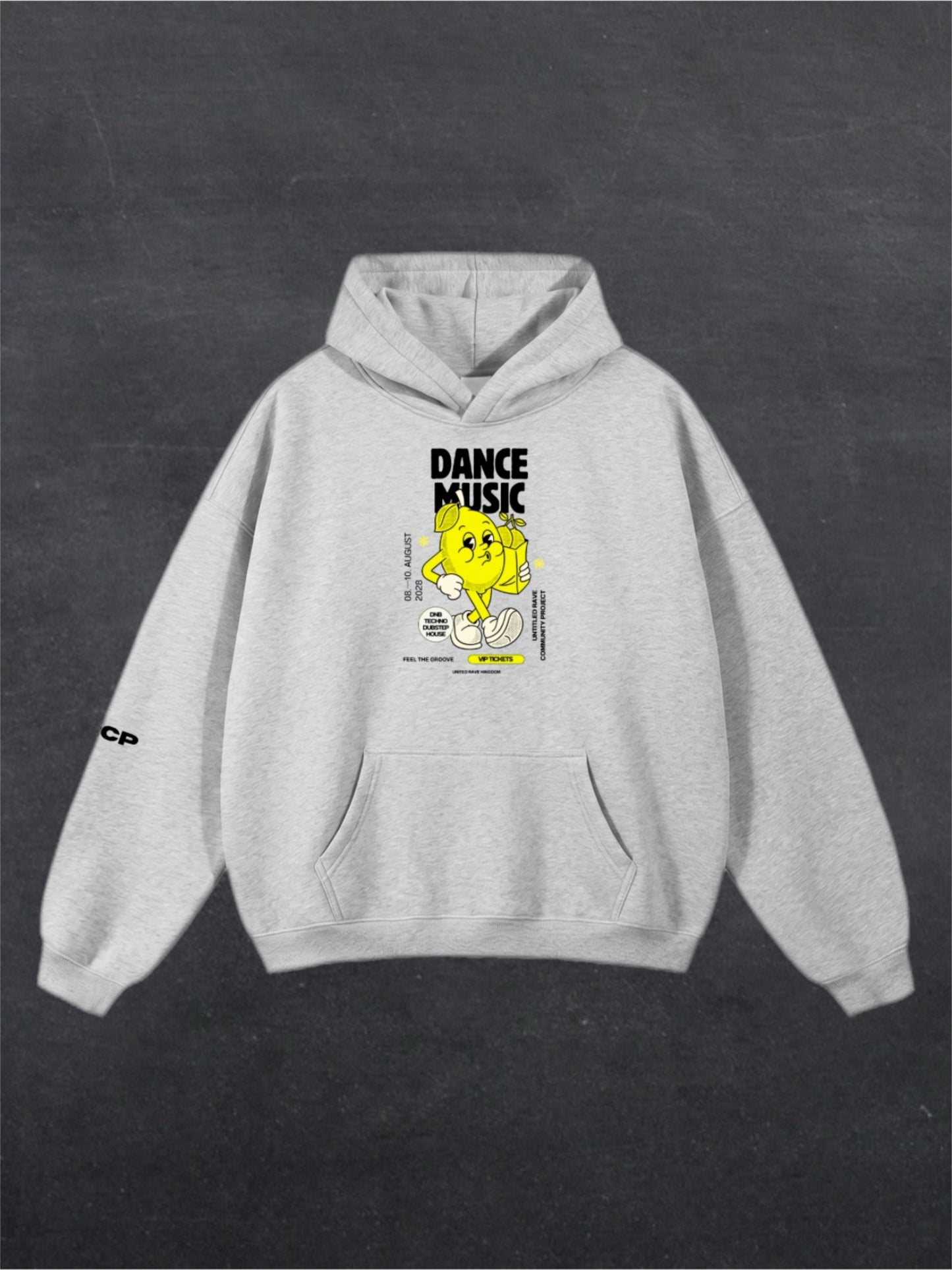 DANCE MUSIC UNISEX HOODIE - FRONT PRINT (multiple colours)