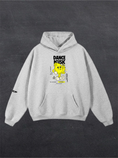 DANCE MUSIC UNISEX HOODIE - FRONT PRINT (multiple colours)
