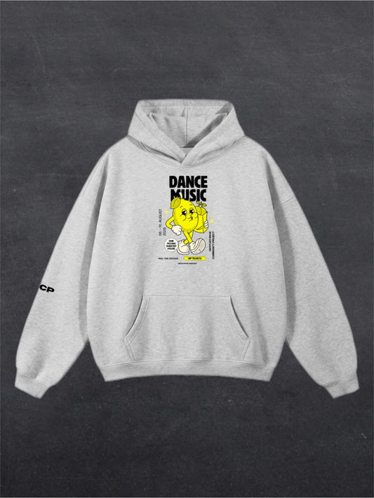 DANCE MUSIC UNISEX HOODIE - FRONT PRINT (multiple colours)