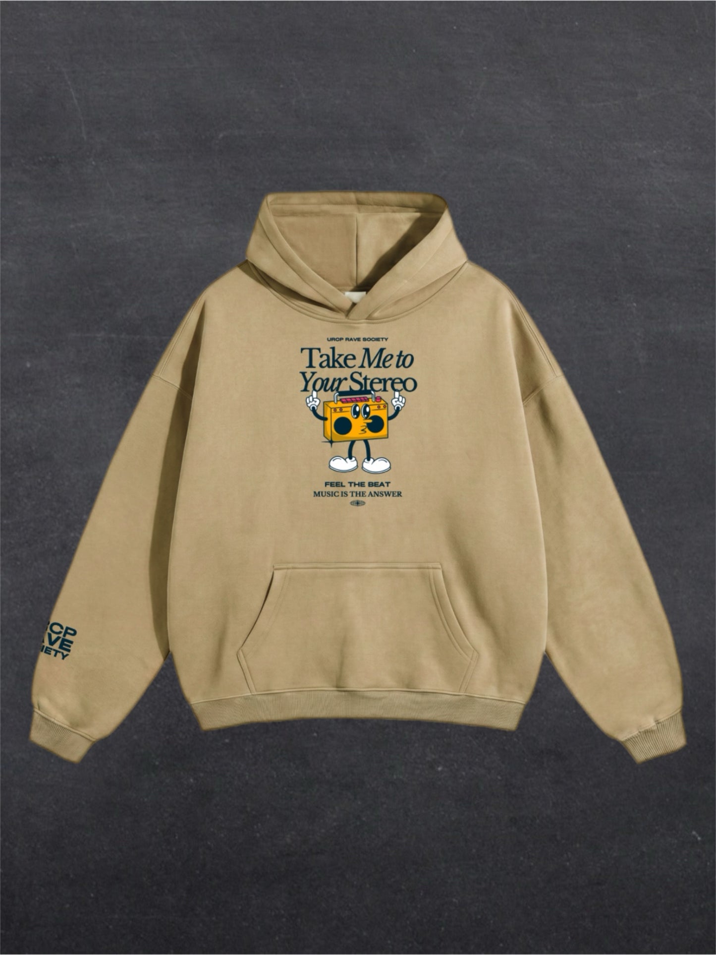 TAKE ME TO YOUR STEREO UNISEX HOODIE - FRONT PRINT (multiple colours)