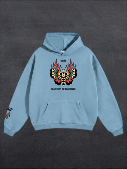 BLOSSOM IN DARKNESS UNISEX HOODIE - FRONT PRINT (multiple colours)