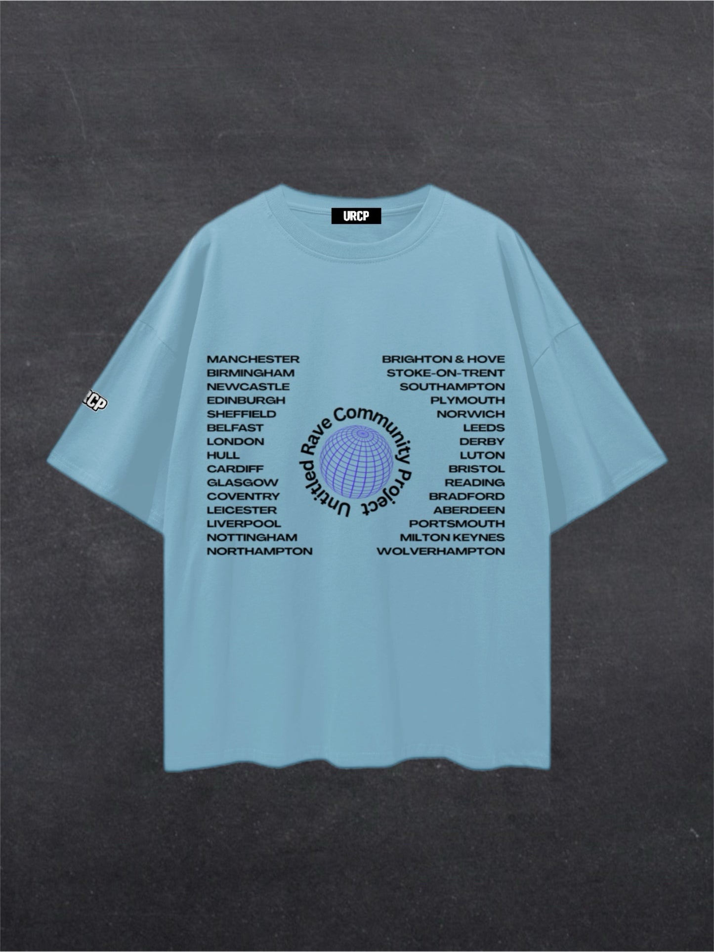 UNITED RAVE KINGDOM UNISEX TEE - FRONT PRINT (multiple colours)