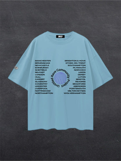 UNITED RAVE KINGDOM UNISEX TEE - FRONT PRINT (multiple colours)