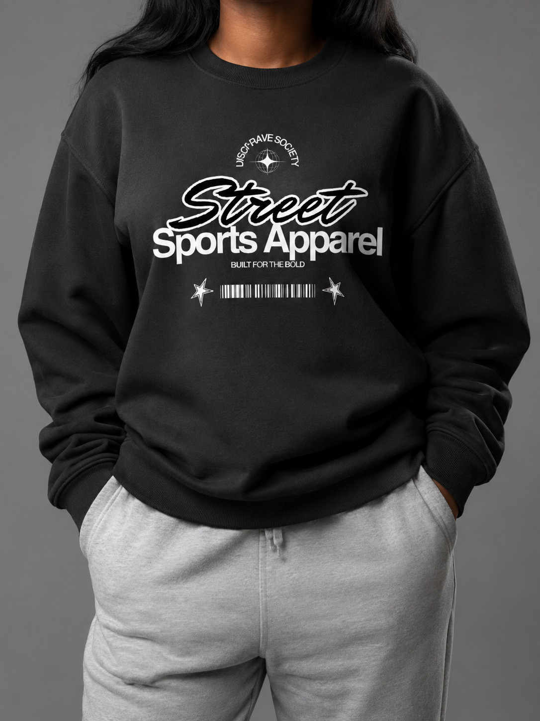 SPORTS APPAREL UNISEX SWEATSHIRT (front design)