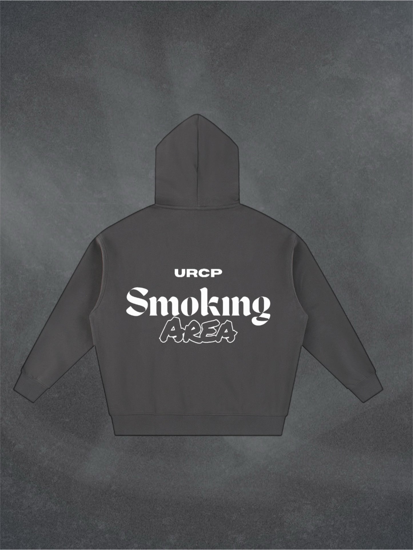 SMOKING AREA UNISEX ZIP UP HOODIE - BACK PRINT (multiple colours)