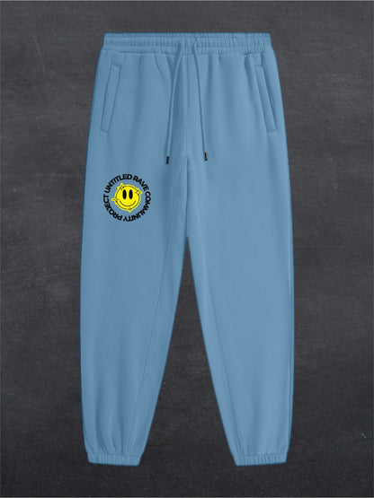 URCP SMILEY UNISEX FLEECE JOGGERS (multiple colours)